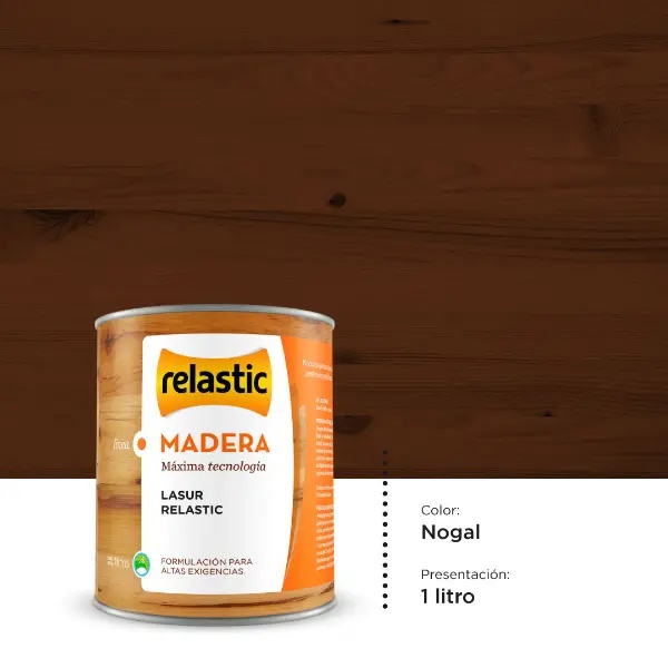 [LNO1] Lasur Protector para Madera (Nogal, 1 Litro)