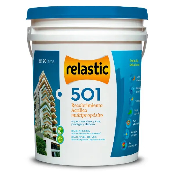 [501BAS20] 501 Recubrimiento Multipropósito Satinado (Base A, 20 Litros)